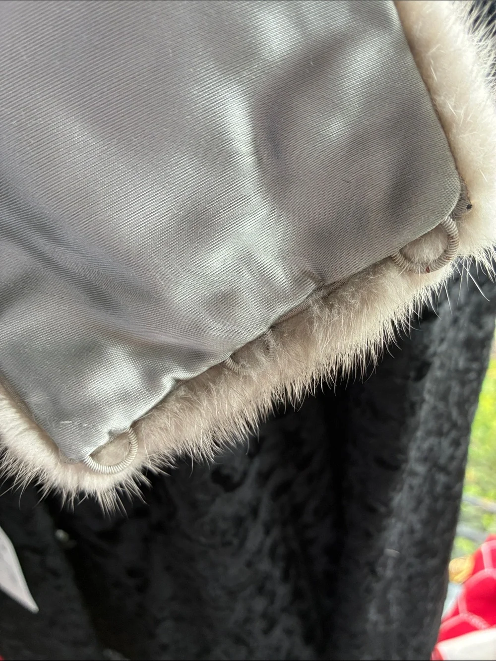 Luxury Grey Mink Scarf and Hat Jacket Accessory